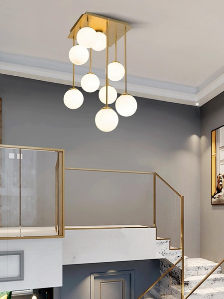 Lustra led 9 globuri Black/Gold [1]