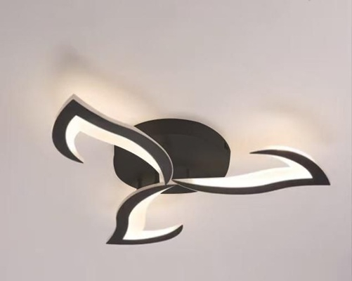 Lustra led cu telecomanda 3/5 Suriken Black/Alb [2]