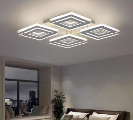 Lustra led dimabila 100w cu telecomanda 3 functii 3D [1]