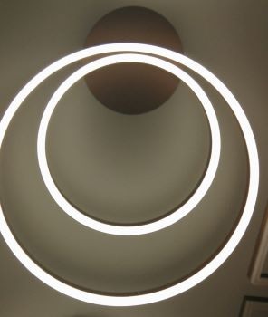 Lustra led dimabila 100w cu telecomanda 3 functii maro [2]