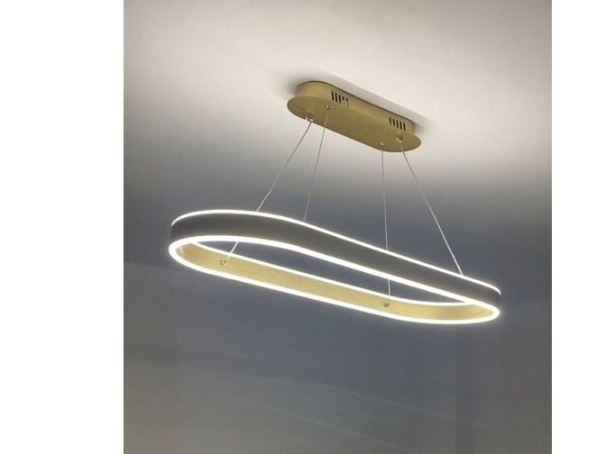 Lustra led dimabila 120w cu telecomanda 3 functii aurie [2]