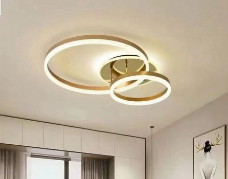 Lustra LED Dimabila 120w cu telecomanda 3 functii aurie [2]