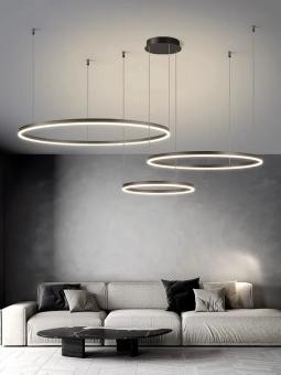 Lustra led dimabila 204w cu telecomanda 3 functii Aurie [2]