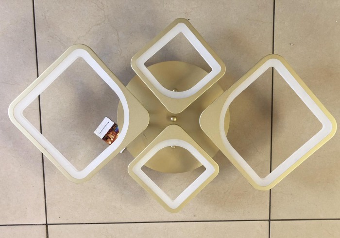 Lustra LED dimabila 80w cu telecomanda 4 functii Gold [1]