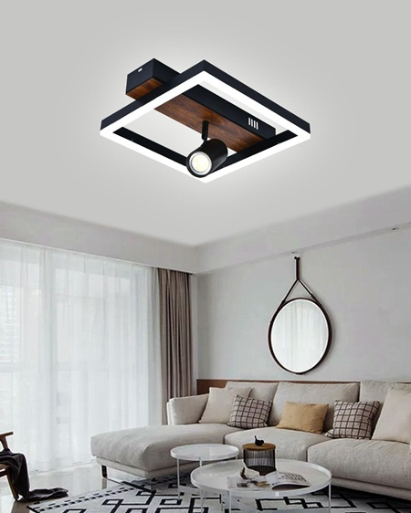 Lustra led dimabila cu telecomanda Coffe [1]