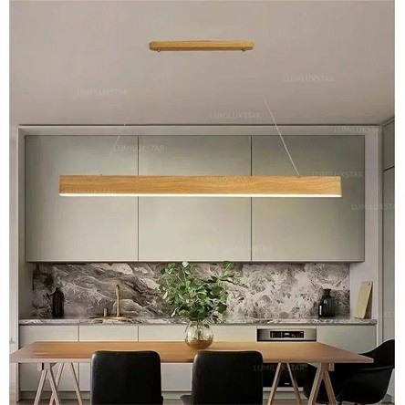 Lustra led lemn  dimabila cu telecomanda 36w [2]