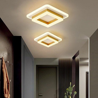 Lustra led patrata 41w aurie [2]