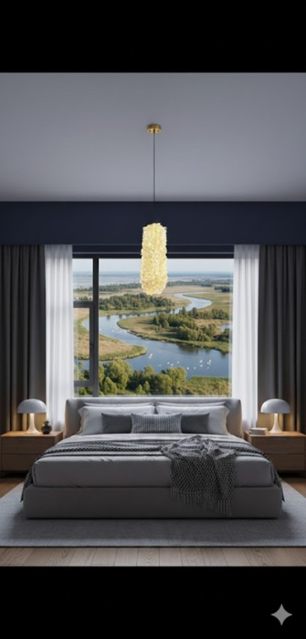 Pendul led elegant si modern 18w/25w Gold [2]