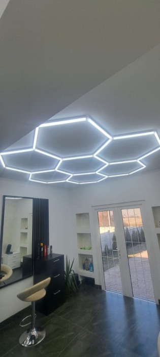 Set 7 hexagoane led honeycomb 250 x240 cm 260w lumina rece/neutra [1]