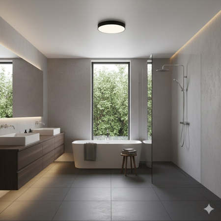 Lustra Baie - Aplica led Baie 24w IP44 30cmNegru