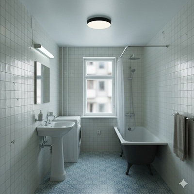 Lustra Baie - Aplica led baie ip44 25cm 18w neagru