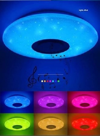 Aplica LED dimabila cu difuzor, bluetooth 72W RGB CCT