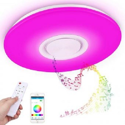 Aplica LED dimabila cu difuzor, bluetooth 72W RGB CCT [2]