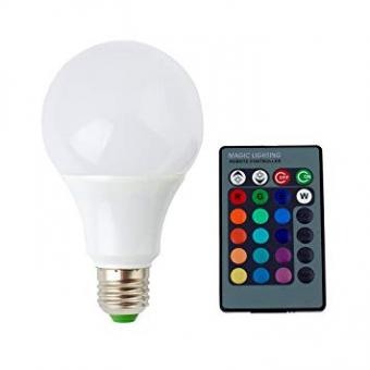 Bec LED E27 - Bec LED E27 8W RGB cu telecomanda