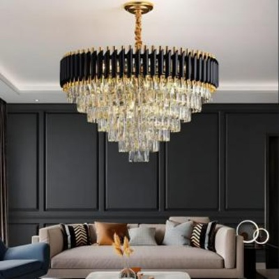 Candelabru led cristal negru 40cm [1]