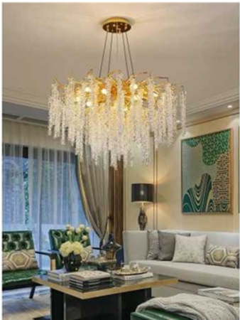 Lustra led Aurie - Candelabru led elegant Gold D80cm