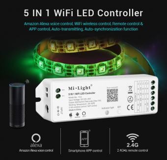 Iluminat inteligent - Contoler banda LED Milight control Alexa