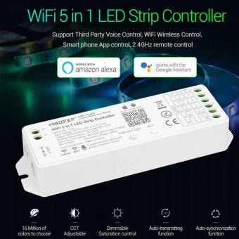 Iluminat inteligent - Controler banda led compatibil Alexa si Google home