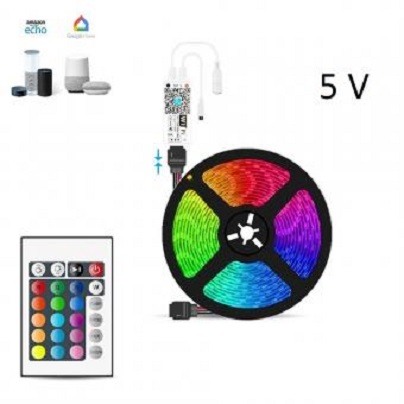 Kit banda Led - KIT BANDA LED RGB 5V 5M WIFI SMART