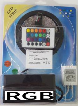 Iluminat inteligent - Kit banda LED RGB interior 5M 60W