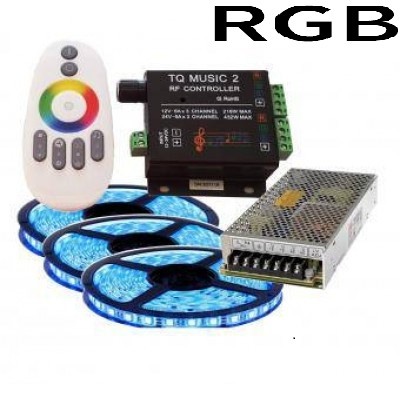 Iluminat inteligent - Kit banda led  RGB muzical 15m 216W