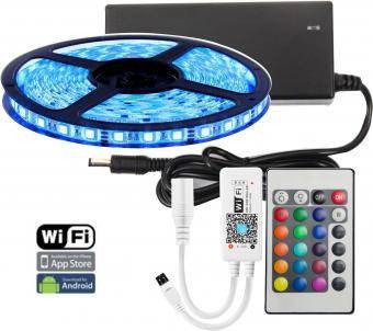 Iluminat inteligent - Kit banda LED RGB wifi muzical 72w 5m