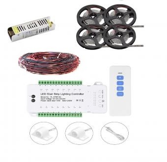 Controler trepte - Kit iluminat inteligent cu senzori si telecomanda 28 scari Complet