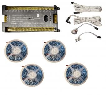 Kit inteligent pentru scari - Kit iluminat inteligent pentru scari dimabil, cu senzori, 220v-24v