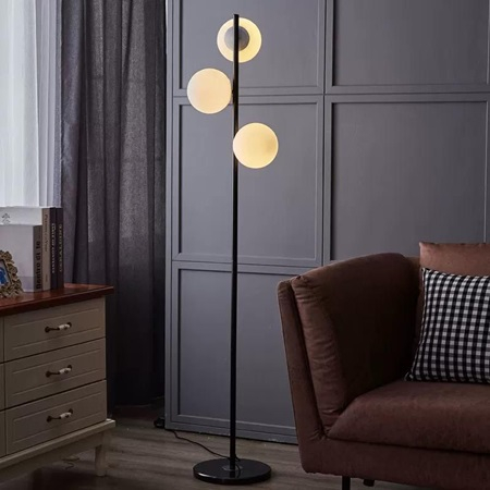 Lampadar led 3 globuri Gold/ Black [1]