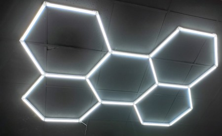 3 hexagoane led honeycomb - Led HONEYCOMB  5 HEXAGOANE 200w rece sau neutru pentru iluminat led clar