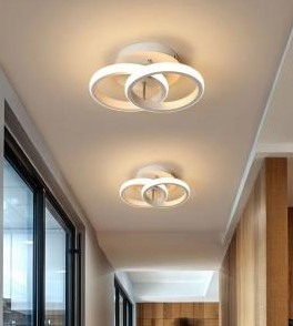 Lustra led pana la 50w - Lustra 30w 3 functii cercuri alba