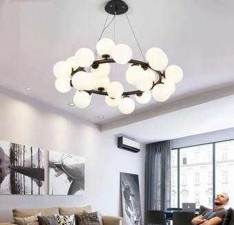 Lustra globuri - Lustra led 25 Globuri Neagra