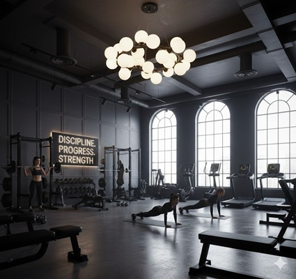 Lustra led eleganta neagra cu 25 Globuri [1]