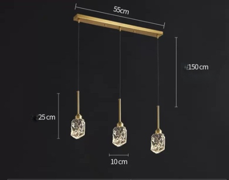 Lustra led casa scarii - Lustra led 3 elemente moderna 30w CCT