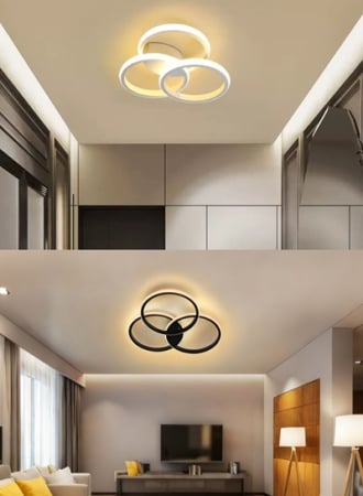 Lustra led sub 300ron - Lustra led 30w d30cm 3 functii alba/neagra