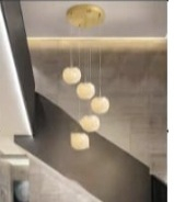 Lustra led casa scarii - Lustra led casa scarii 5 globuri