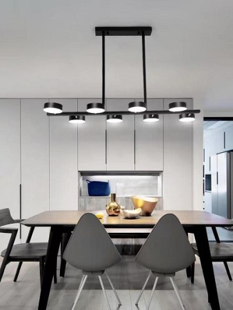 Lustra led Neagra - Lustra led cu telecomanda 140w