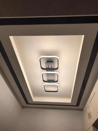 Lustra led Neagra - Lustra led cu telecomanda 70w