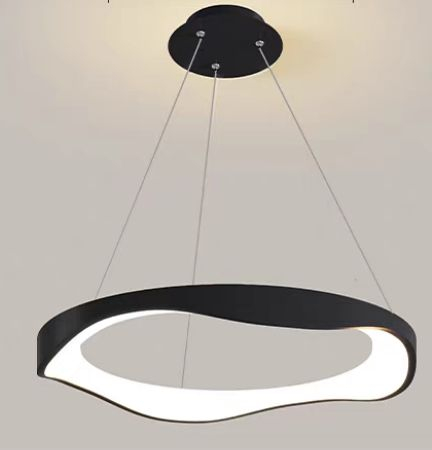 Lustra led living, dormitor sau bucatarie - Lustra led cu telecomanda suspendata 112w alba/ Neagra