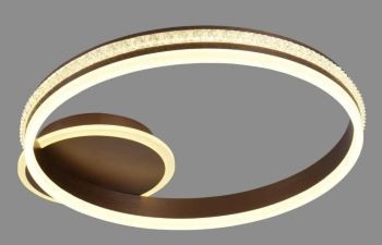 Lustra led de la 51w la 100w - Lustra led dimabila 120w cu telecomanda 3 functii Maro cu cristale