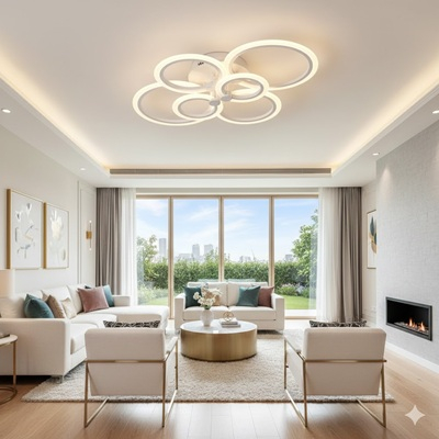 Lustra LED - Lustra LED dimabila 132w cu telecomanda 3 functii