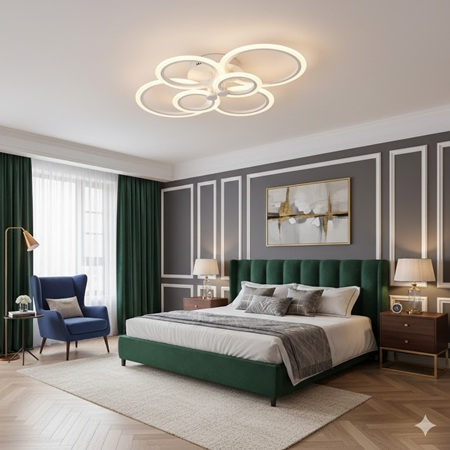 Lustra LED dimabila 132w cu telecomanda 3 functii [5]