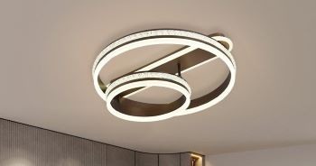 Lustra Led de la 101w la 179w - Lustra led dimabila 140w cu telecomanda 3 functii  Maro -Cristale