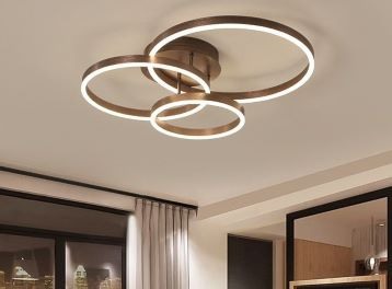 Lustra Led de la 101w la 179w - Lustra led dimabila 160w cu telecomanda 3 functii Maro