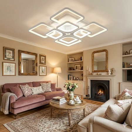 Lustra LED - Lustra LED dimabila 160w cu telecomanda 4 functii