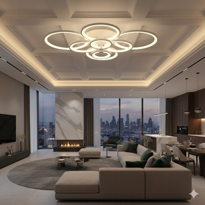 Lustra led dimabila 208w cu telecomanda 3 functii