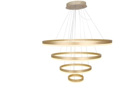 Lustra led suspendata - Lustra led dimabila 220 cu telecomanda 3 functii Aurie