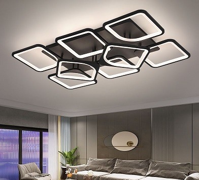 Oferte - Lustra led dimabila 260w cu telecomanda 3 functii Neagra
