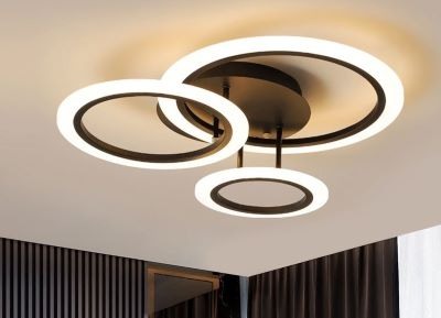 Lustra led de la 51w la 100w - Lustra led dimabila 74w cu telecomanda 3 functii Maro