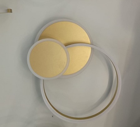 Lustra led Aurie - Lustra led dimabila 80w cu telecomanda 3 functii Gold